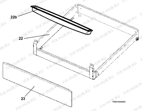 Взрыв-схема плиты (духовки) Electrolux EKK511505W - Схема узла Section 2